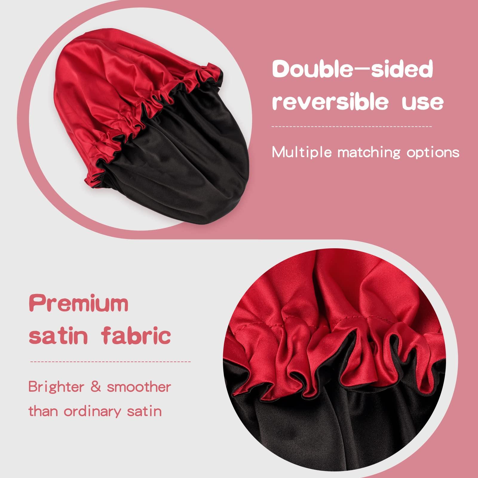 Fittia Baby Bonnet for 6-36 Months Sleeping: Reversible Smooth Satin for No Mess Toddler\'s Curly Hair, Adjustable Band No Slip