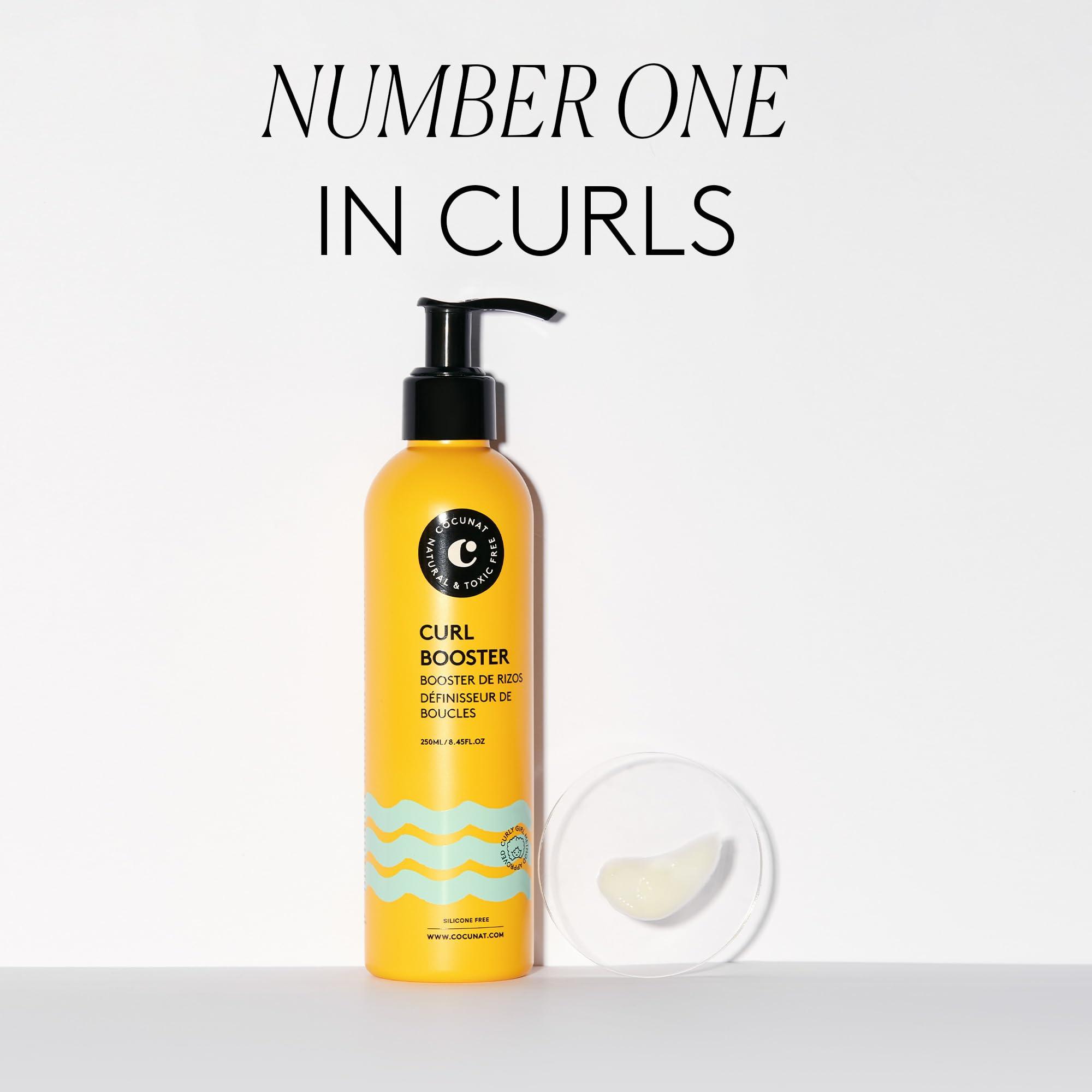 COCUNAT COCUNAT - Curl Booster - Defining Gel - Defines Curls without Frizz - Eliminates Frizz - Deeply Moisturiser - Curly Method - Silicone Free - 250 ml