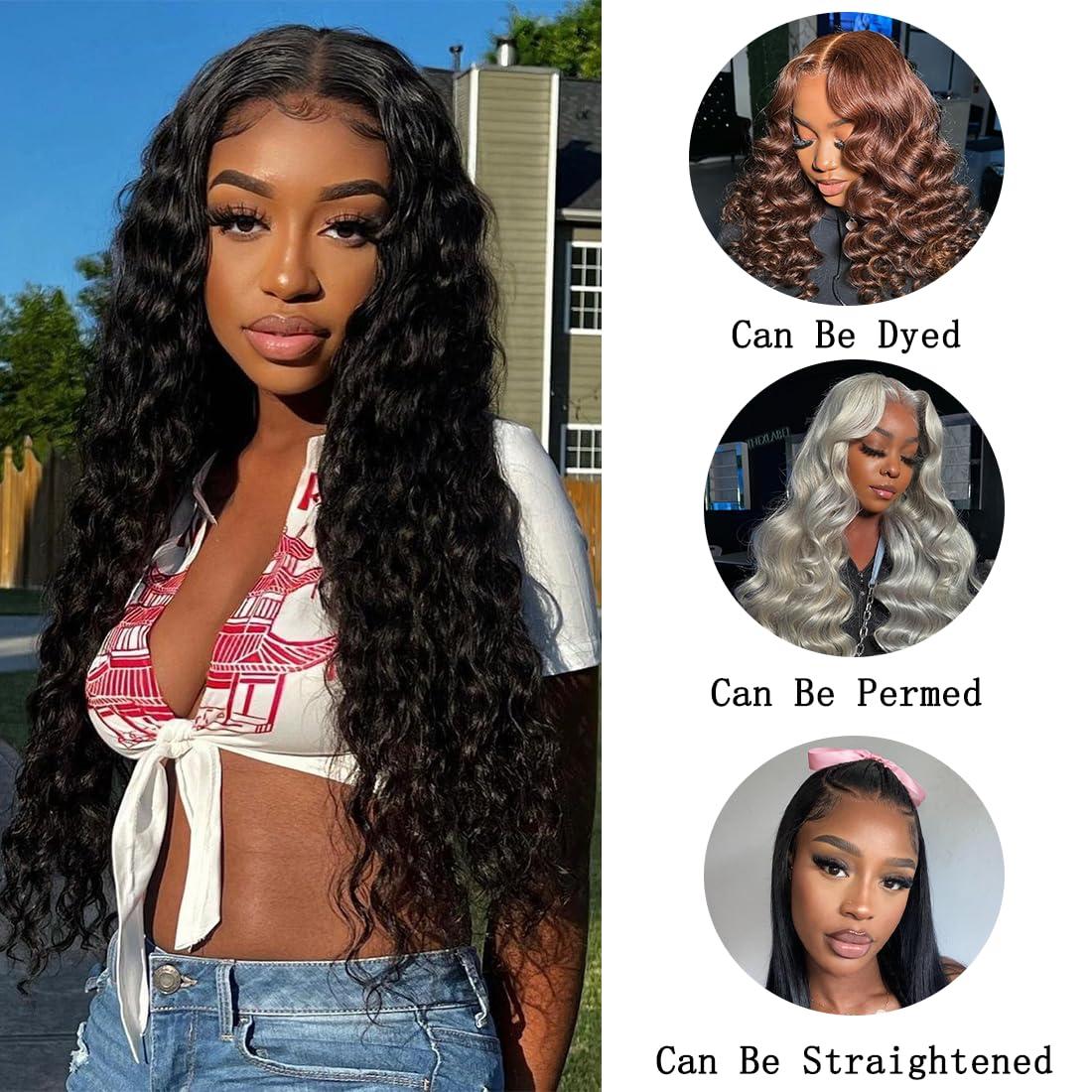 yuccy yuccy 40 Inch Wig Human Hair 13x4 Straight Lace Front Wigs Human Hair 200% Density Glueless Wigs Human Hair Pre Plucked HD Transparent Lace Frontal Wigs Human Hair Wigs for Black Women