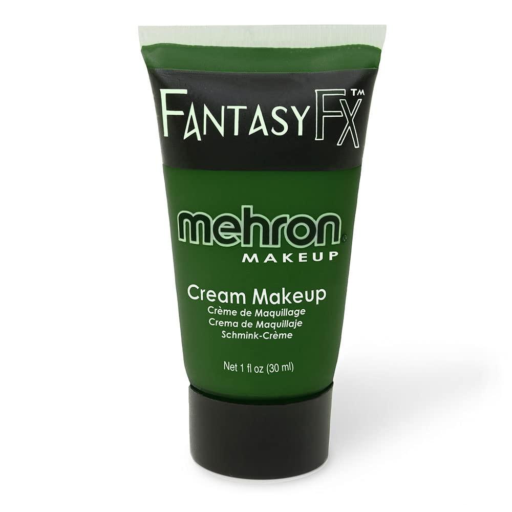 Mehron Mehron Makeup Fantasy FX Cream Makeup | Water Based | Halloween | Green Face Paint & Body Paint For Adults 1 fl oz (30ml) (GREEN)