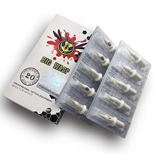 BIGWASP BIGWASP Professional 13M1 Disposable Tattoo Needle Cartridge #12 Standard 13 Single Stack Magnum (1213M1) 20Pcs