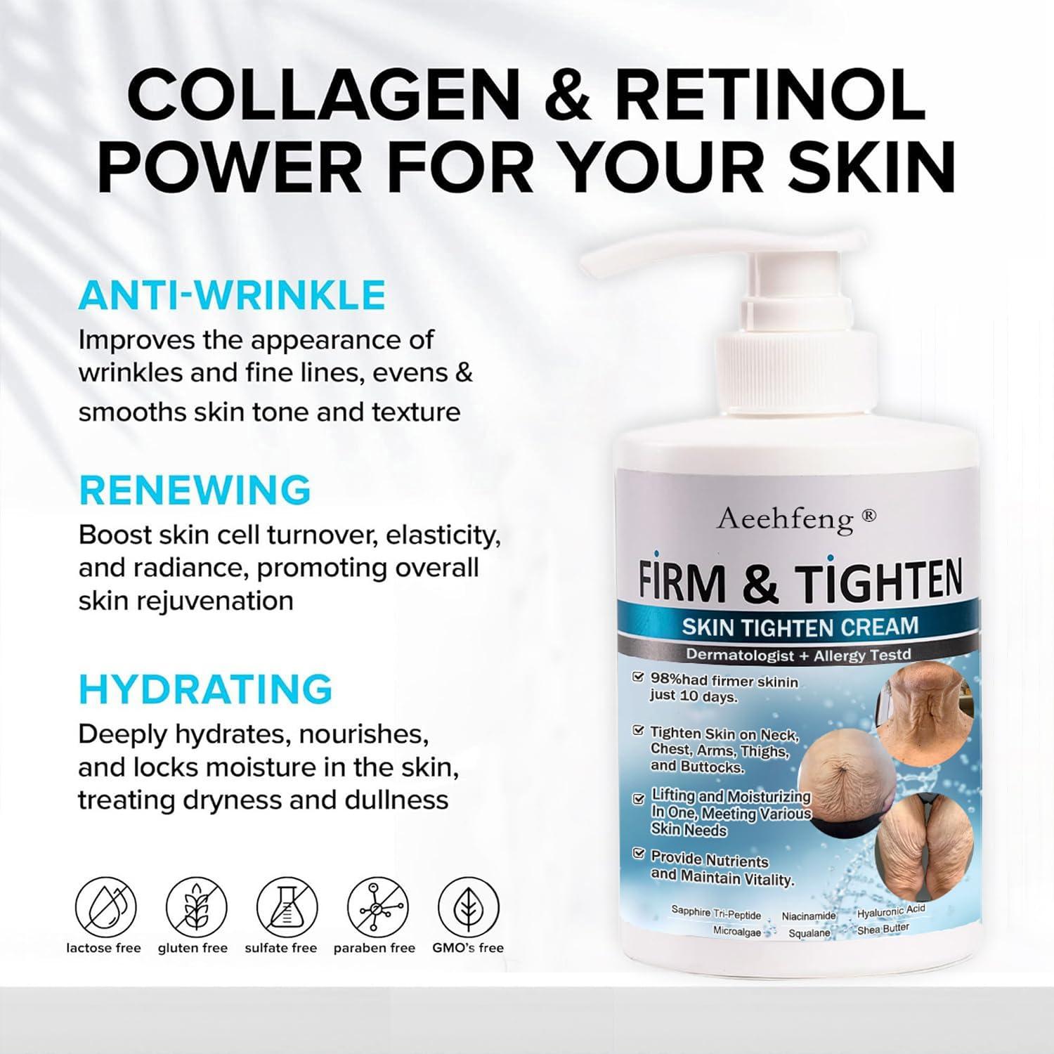 flysmus Aeehfengf Firm Tighten Skin Tighten Cream, Aeehfengf Skin Firming Cream, Aeehfengf Skin Firming Protein Cream, Skin Firming Rejuvenating Serum - 100ml (4PCS)