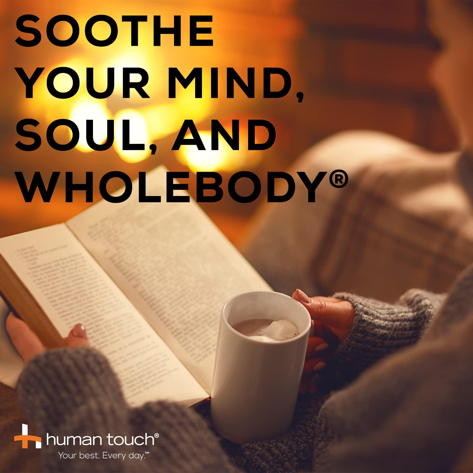 Human Touch Human Touch WholeBody 7.1 Living Room Recliner Massage Chair - Full Body Professional Grade Personal Massage - Relaxation w Heat for Targeted Stress + Muscle Pain Relief with Foot Calf - Espresso