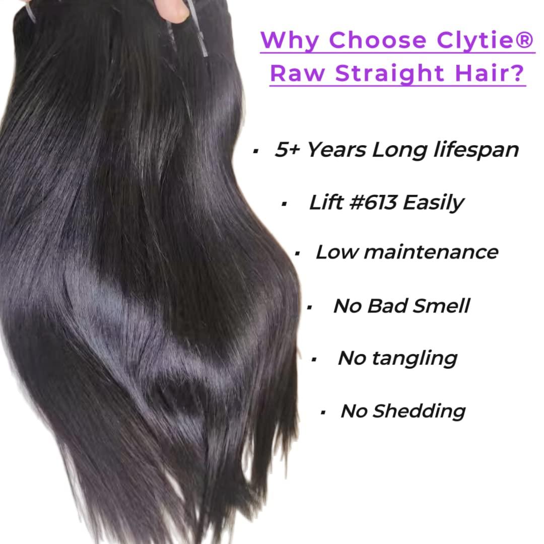 Clytie Clytie Last 5 Years Raw Straight Bundles Human Hair Pure Raw Hair Bundles Real Unprocessed Donor Human Hair Weave 10 12 14 Inches