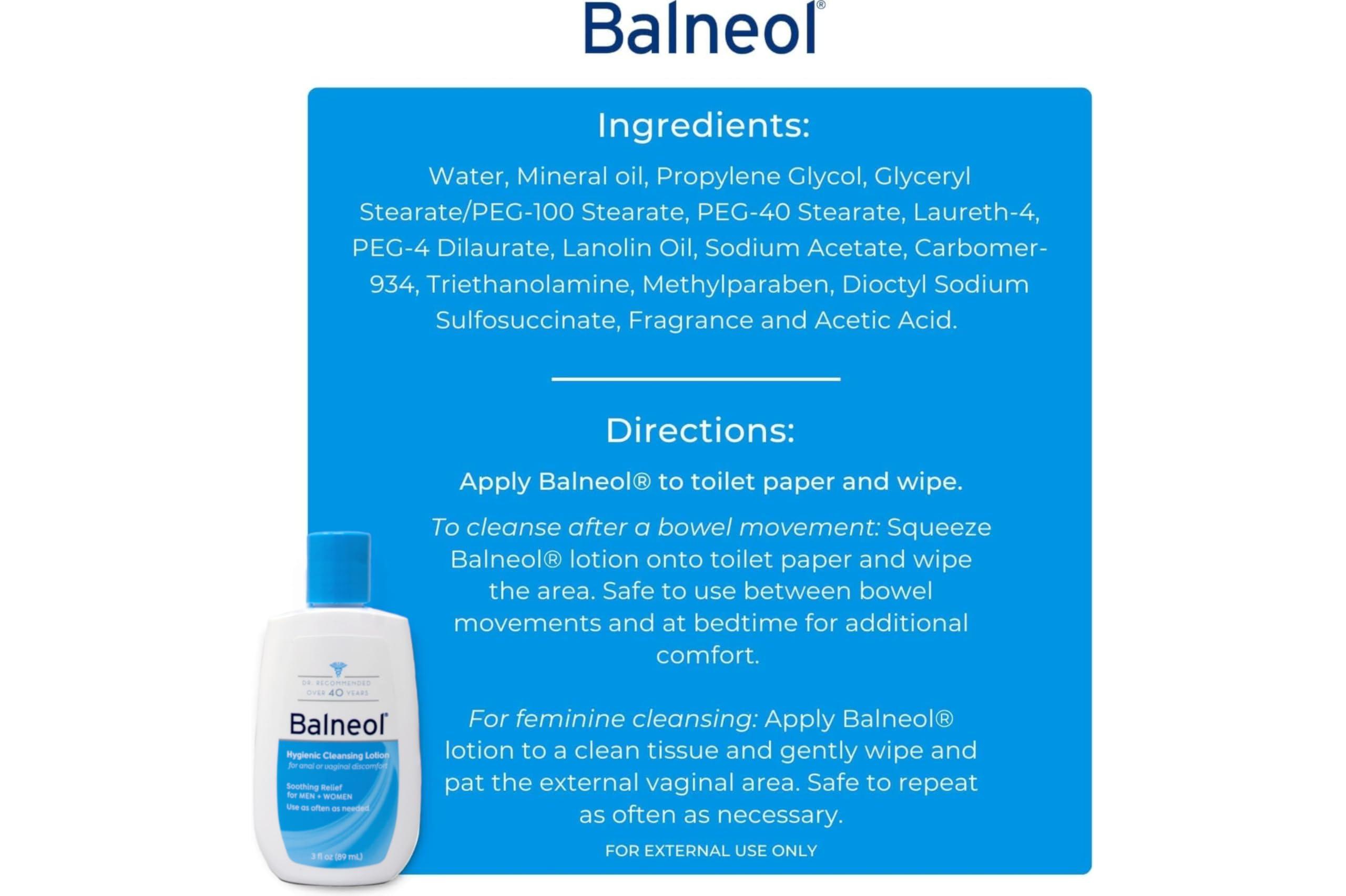 Balneol Balneol Hygienic Cleansing Lotion 3 oz (Pack of 3)