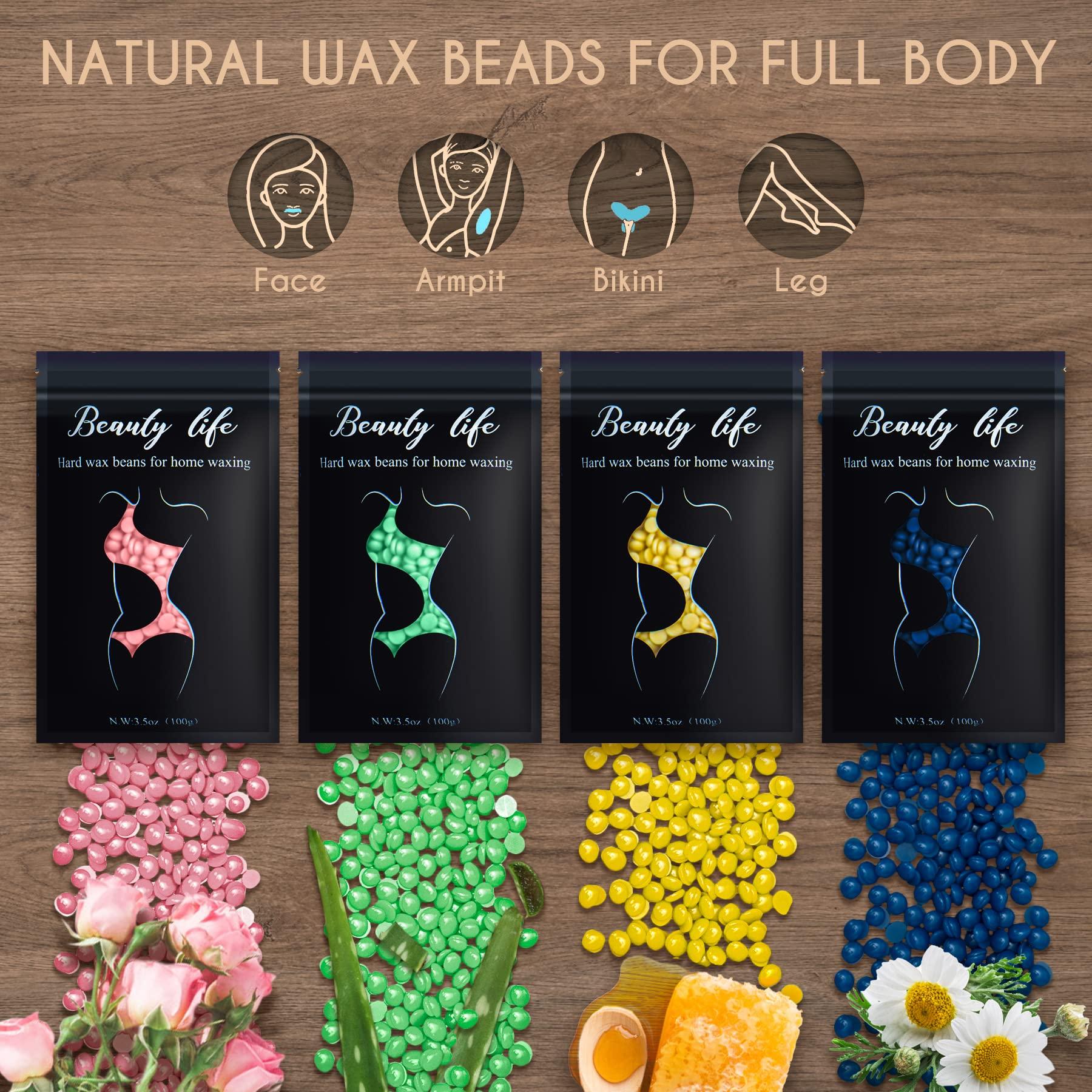 Madors Waxing Kit for Women Madors Wax Warmer Hair Removal Kit with Intelligent Temperature Control Wax Machine and Hard Wax Beads