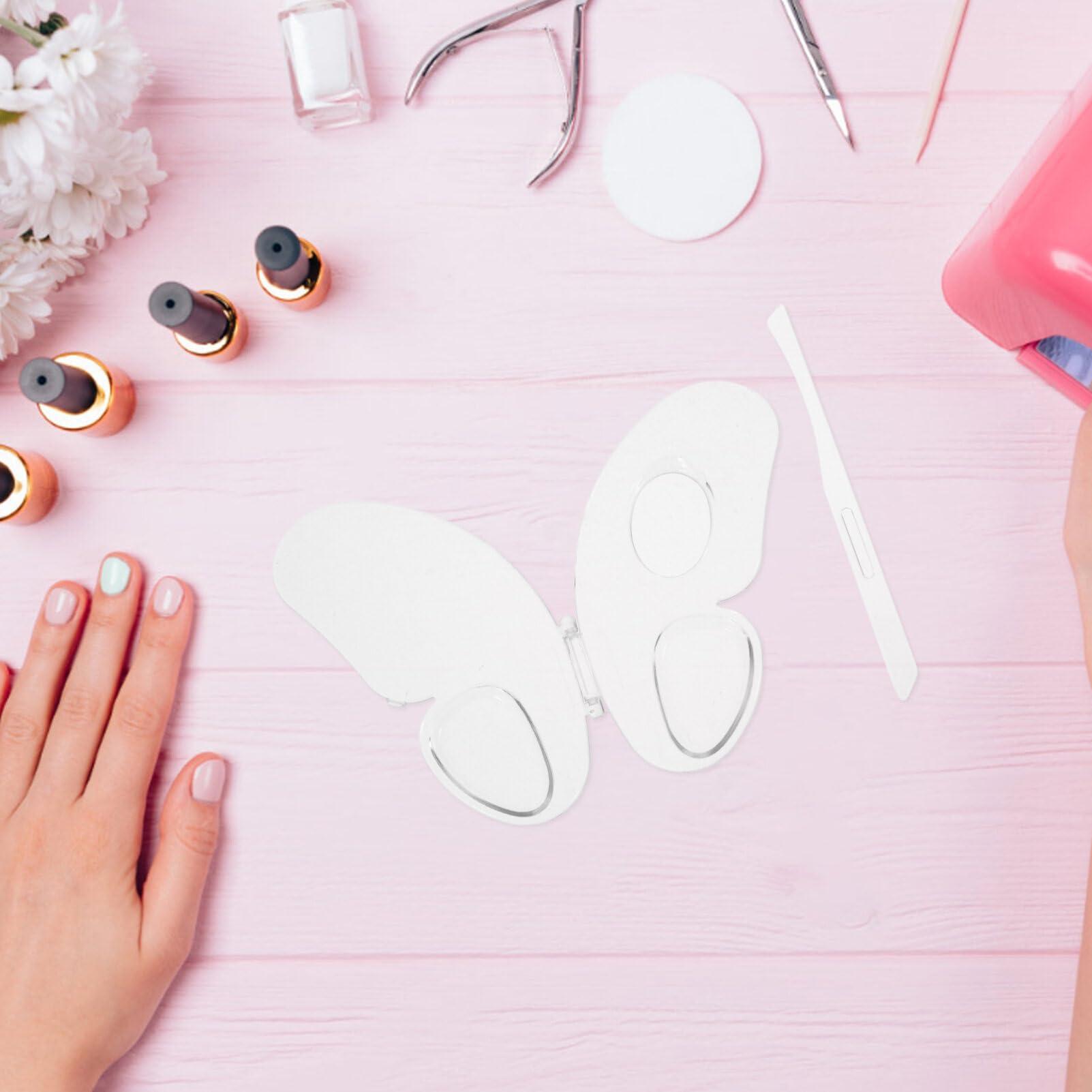 Healeved Healeved Acrylic Makeup Mixing Palette Clear Foundation Mixing Board with Spatula Makeup Mixing Tray for Liquid Makeup Cosmetic Pigment Mixing