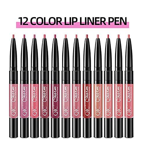 Mllkcao Mllkcao Lip Gloss Double Lip Enamel Pencil Lip Line Pen Non Stick Cup Matte Lipstick, 3ml