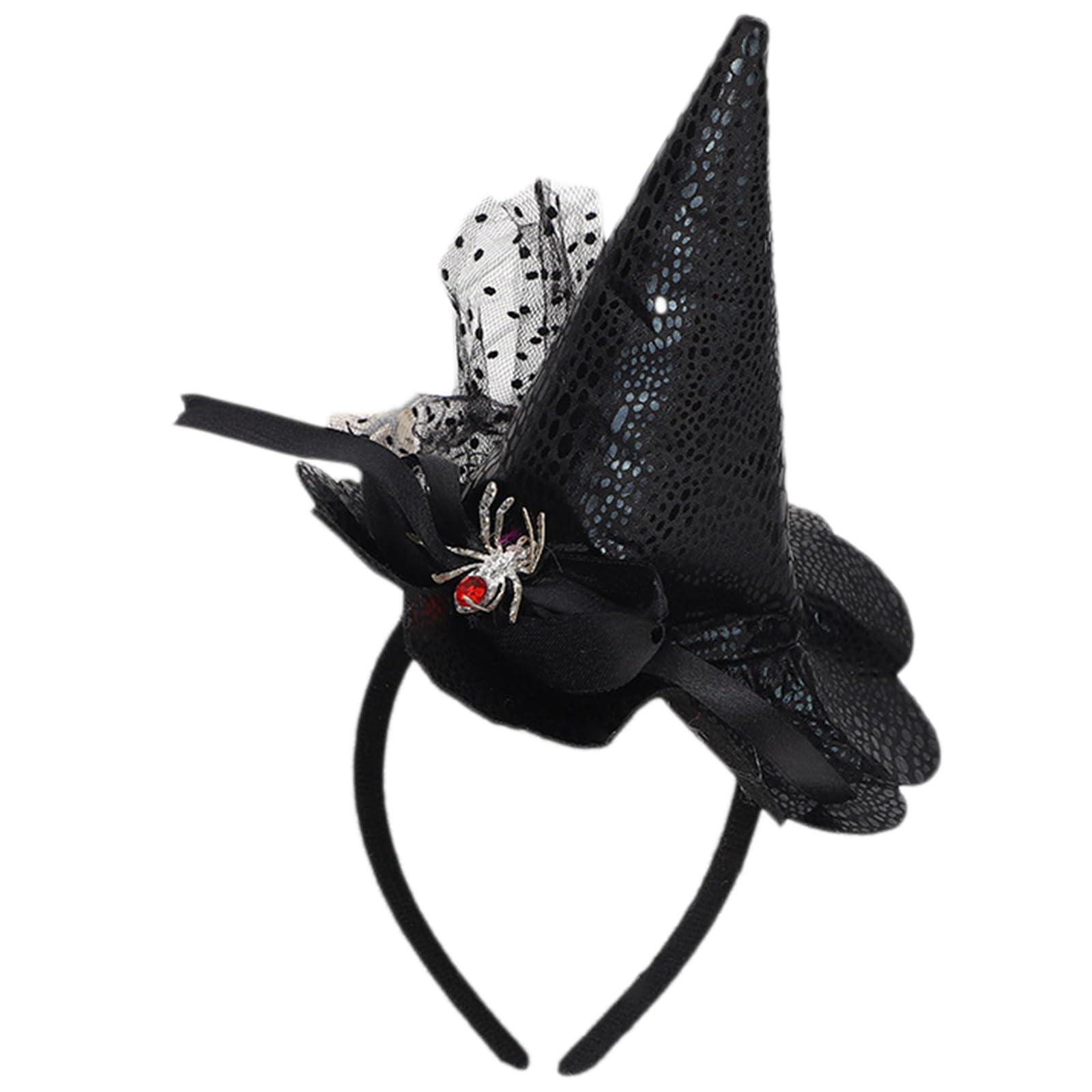 Kangnice Kangnice Party Wizard Hairband Halloween Cos-Play Headband Costume Headdress Adult Teens Holiday Headgear Festival Head Accessory Witch Hat Headband Headpiece Witches Costume