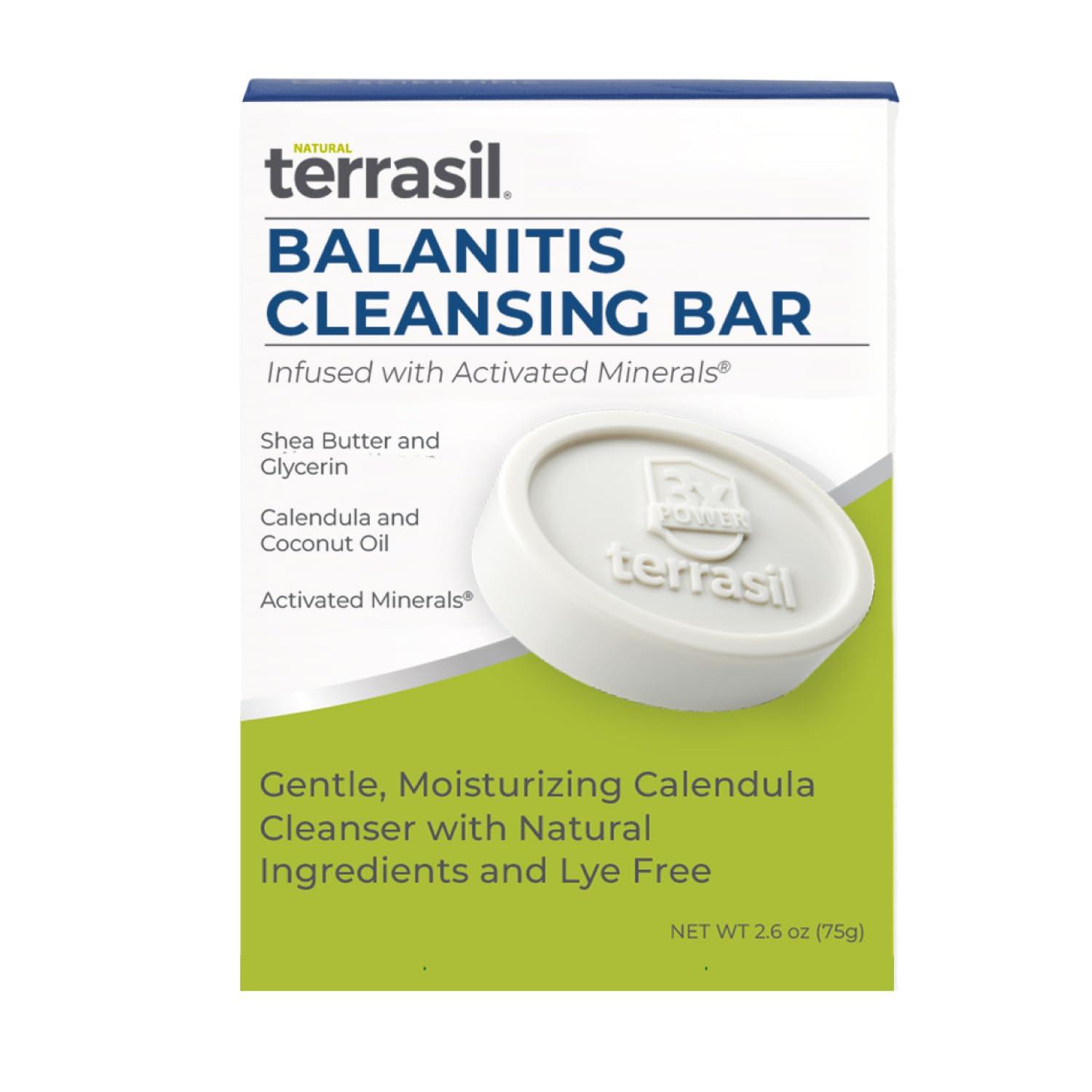 terrasil terrasil Balanitis Soap for Men, Care & Relief from Balanitis Symptoms: Itch, Redness. Natural, Dermatologist Tested & Hypoallergenic Approved (75gm)