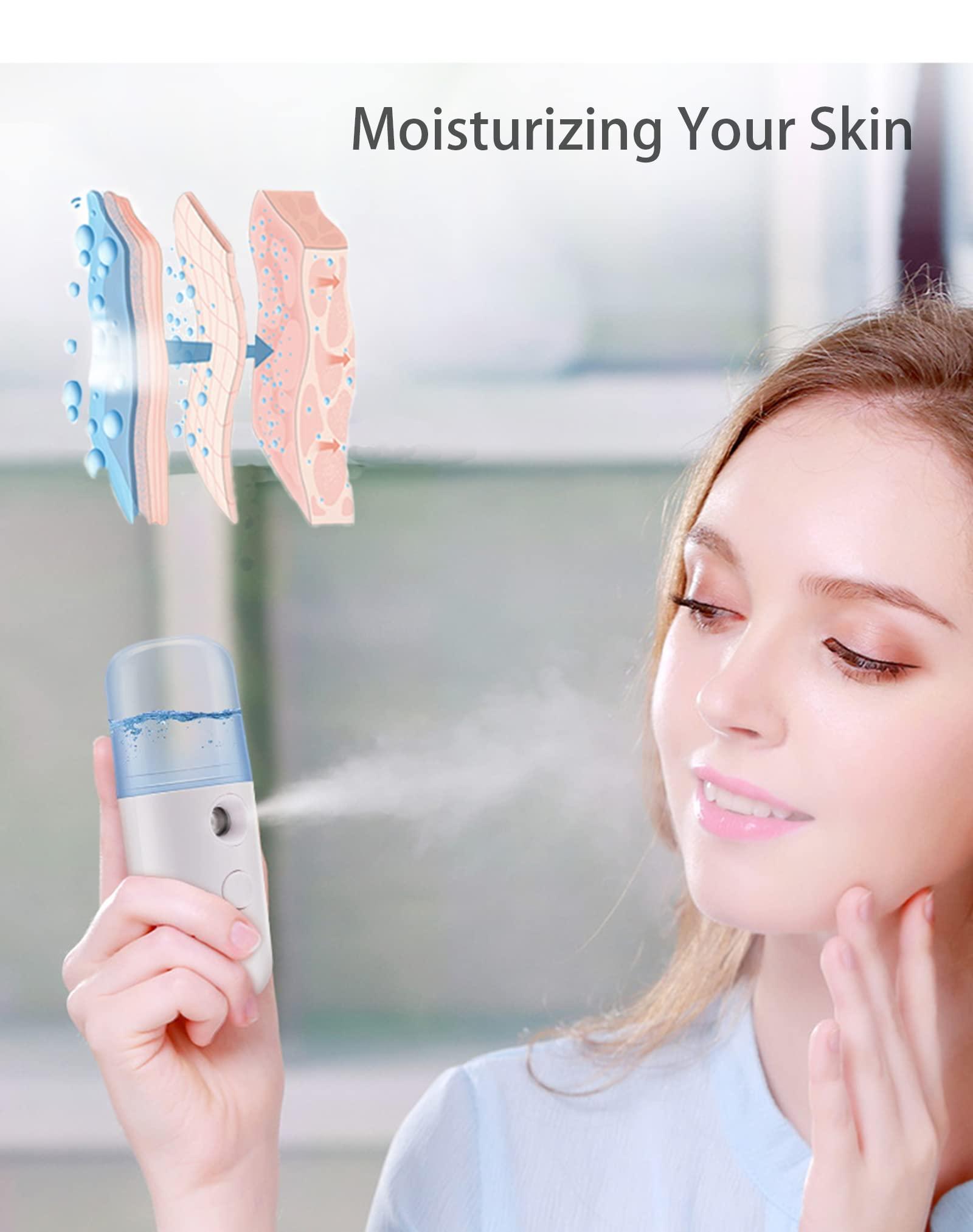 Htsorwzti Htsorwzti Nano Facial Mister Face Mister Nano Mist Sprayer Nano Mister for Lash Extensions Body Skincare Makeup (Pink White)