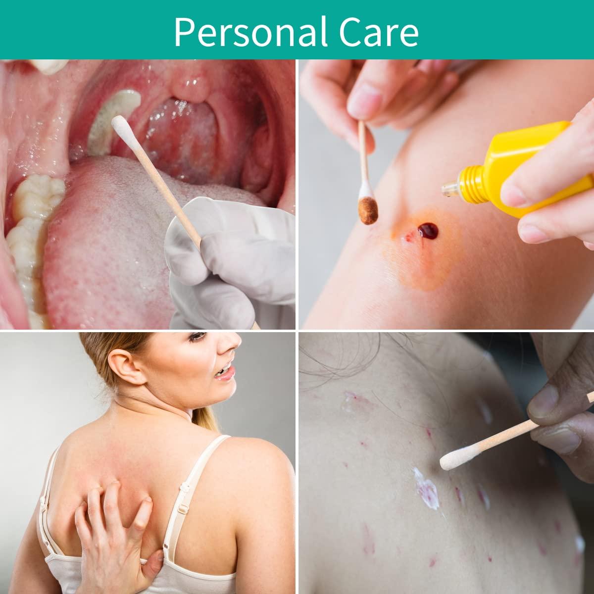 eyxformula 600 Pcs Long Cotton Swabs + 300 Pcs Bamboo Cotton Swabs