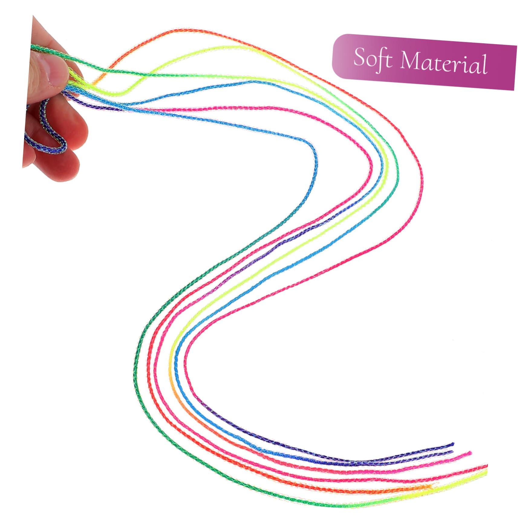 NOLITOY NOLITOY 30pcs Braiding Hair Ties String Soft Thread Rope for Women Accessories Hair Strings for Braids Hair Band Vibrant Design