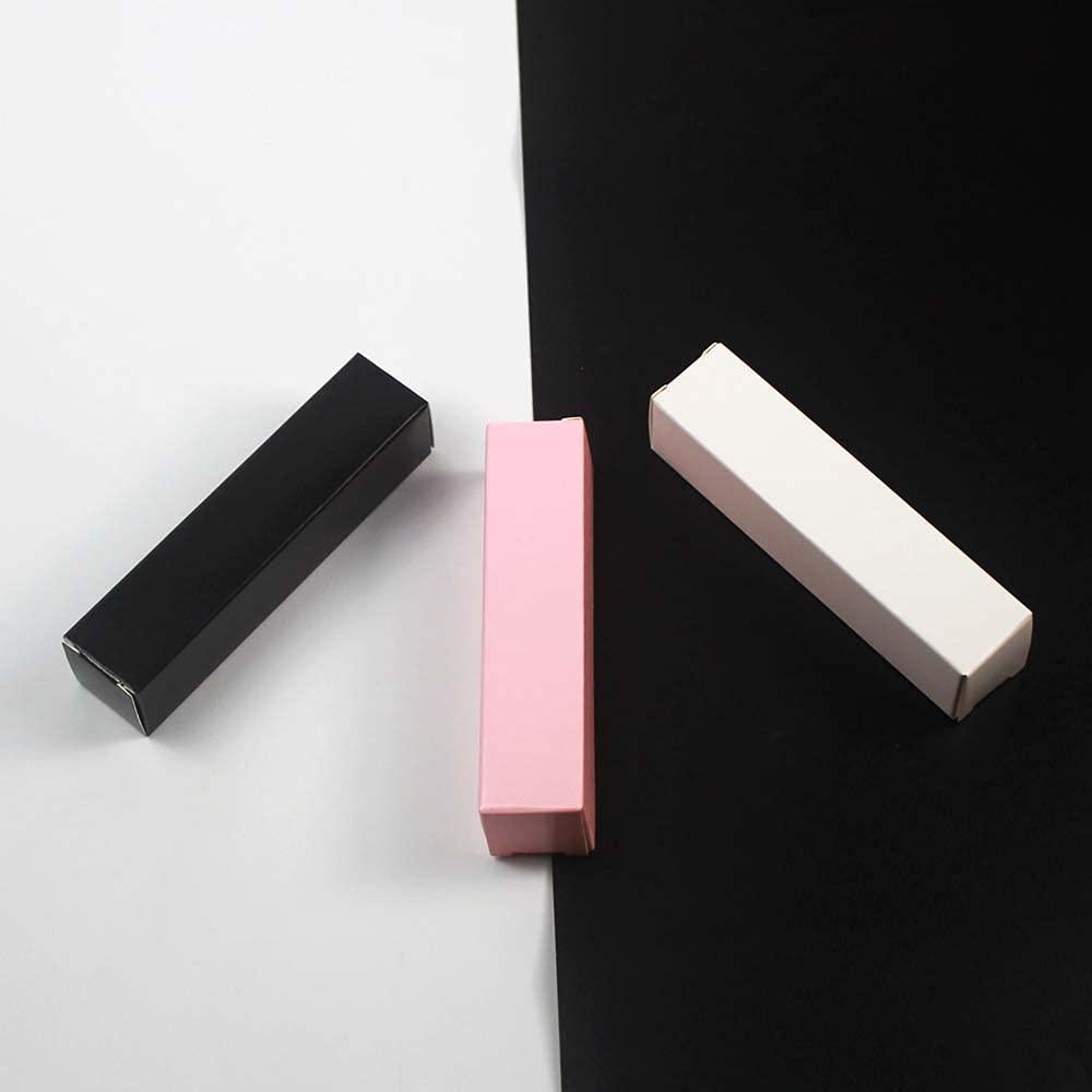 COSIDEA COSIDEA 50 PCS Empty Black Lip Gloss Boxes W23 xW23 xH103mm / 0.9 * 0.9 * 4.05 inch, Cosmetic Perfume/Mascara Box Packaging for Small Business Wholesale, small Kraft Paper Box Luxury Holder Wrapping