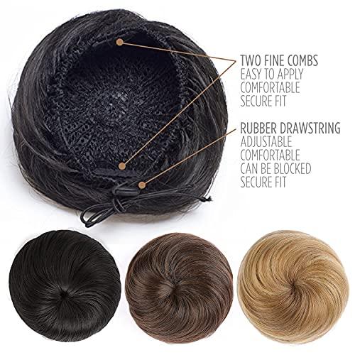 Man Bun (TM) Clip On Instant Man Bun (Black)