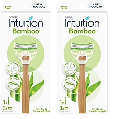 INTUITION Schick Intuition Bamboo Disposable Razors for Women, 3ct (Pack of 2)