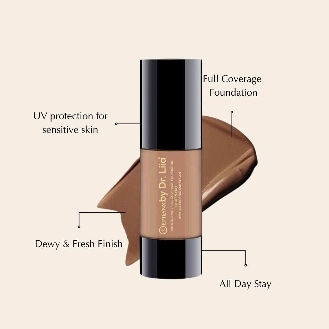 EPILYNX EpiLynx by Dr. Liia Allergen-Free Moisturizing Full Coverage Foundation I Formulated to Protect and Hydrate I Vegan