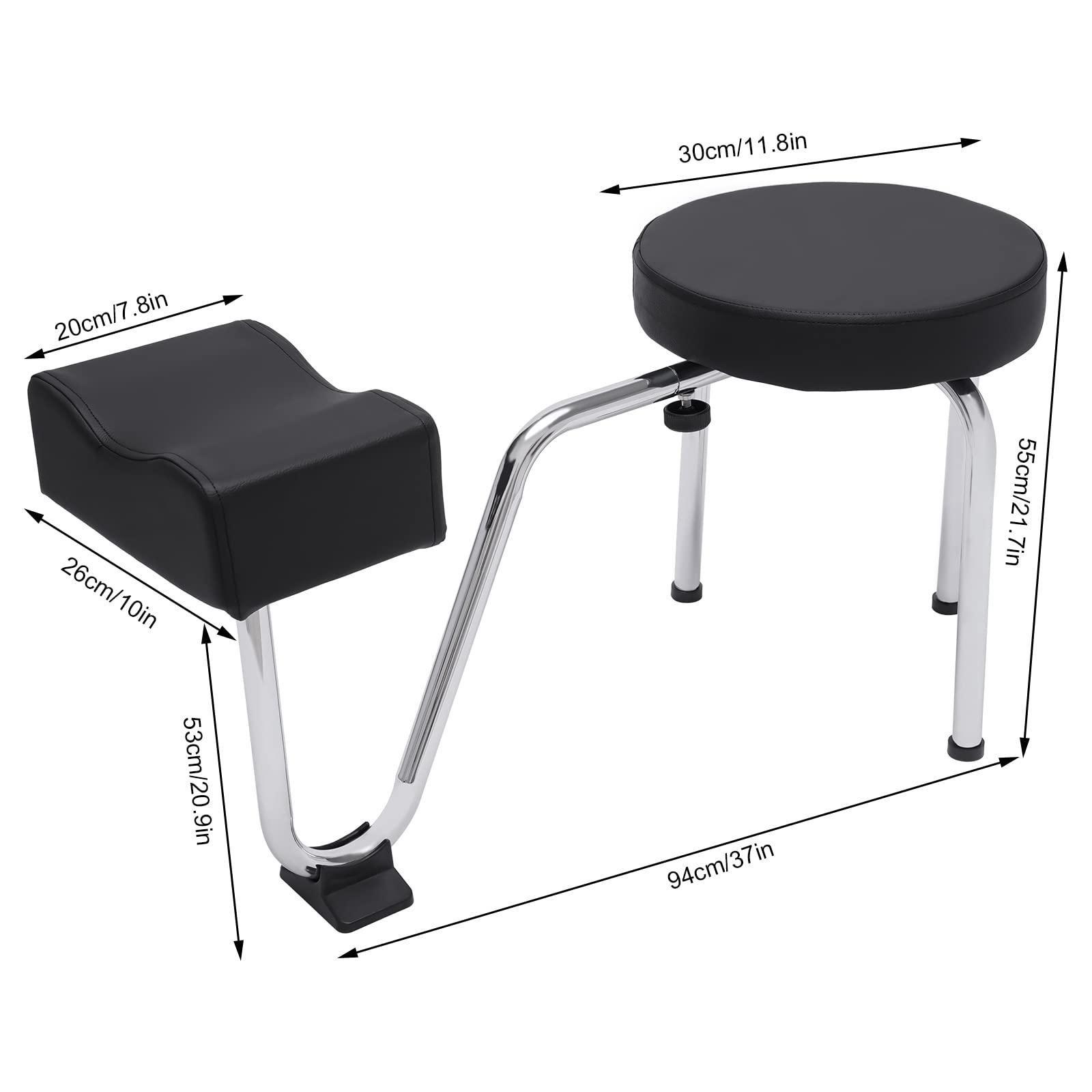 VPABES VPABES Portable Pedicure Stool with Footrest, Height Adjustable Leg Rest Pad Pedicure Chair Foot Rest Stand Manicure Nail Station for Spa Beauty Salon Studio Equipment Supplies