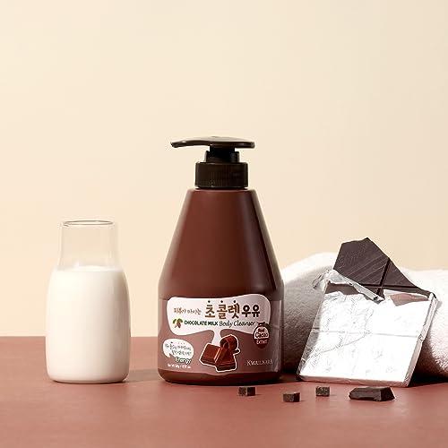 WELCOS WELCOS KWAILNARA Milk Body Cleanser and Body Lotion Set (560 g / 19.75 oz. each) (Chocolate Milk)