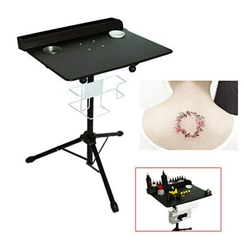 DNYSYSJ Mobile Tattoo Workstation Stand, 61-107cm Height Adjustable Tattoo Display Stand Large Tattoo Tray Salon Instrument Tattoo Table Paint Table