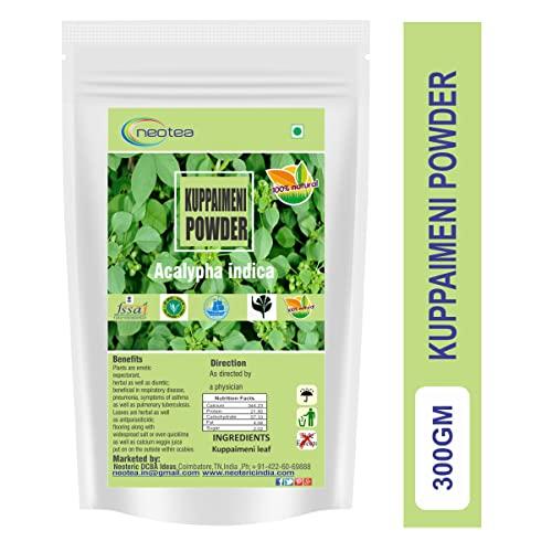 Neotea Neotea Acalypha Indica Powder | Indian Acalypha | Indian Mercury | Indian Copperleaf | Indian Nettle | Three-seeded Mercury | Kuppaimeni - 300 Grams
