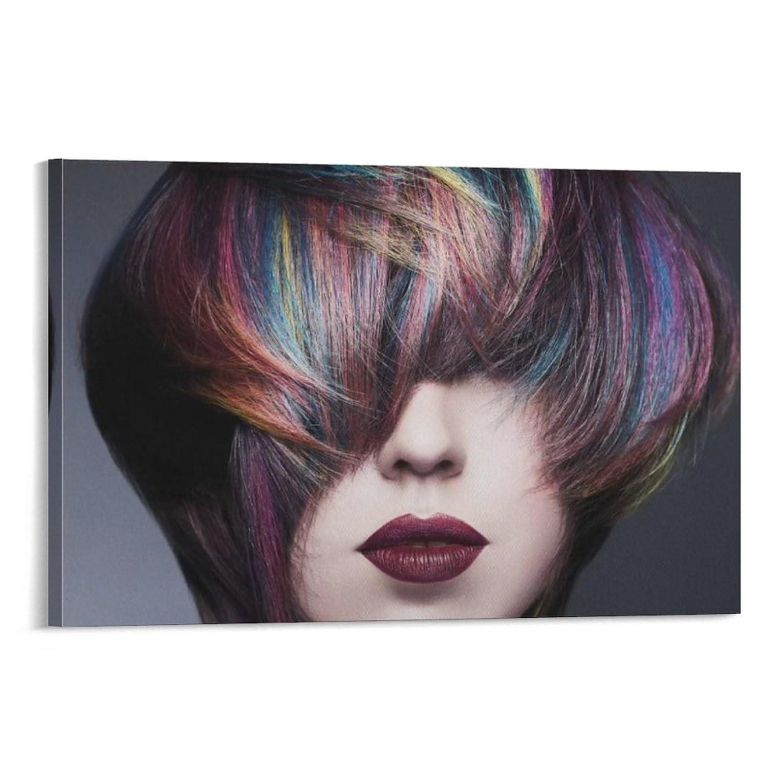 ESyem Hair Salon Posters of Hairstyles Hair Design Salon Hair Salons Barbers Hairdressers And Beauty Salon Wall Art Paintings Canvas Wall Decor Home Decor Living Room Decor Aesthetic Prints 12x18inch(30x45