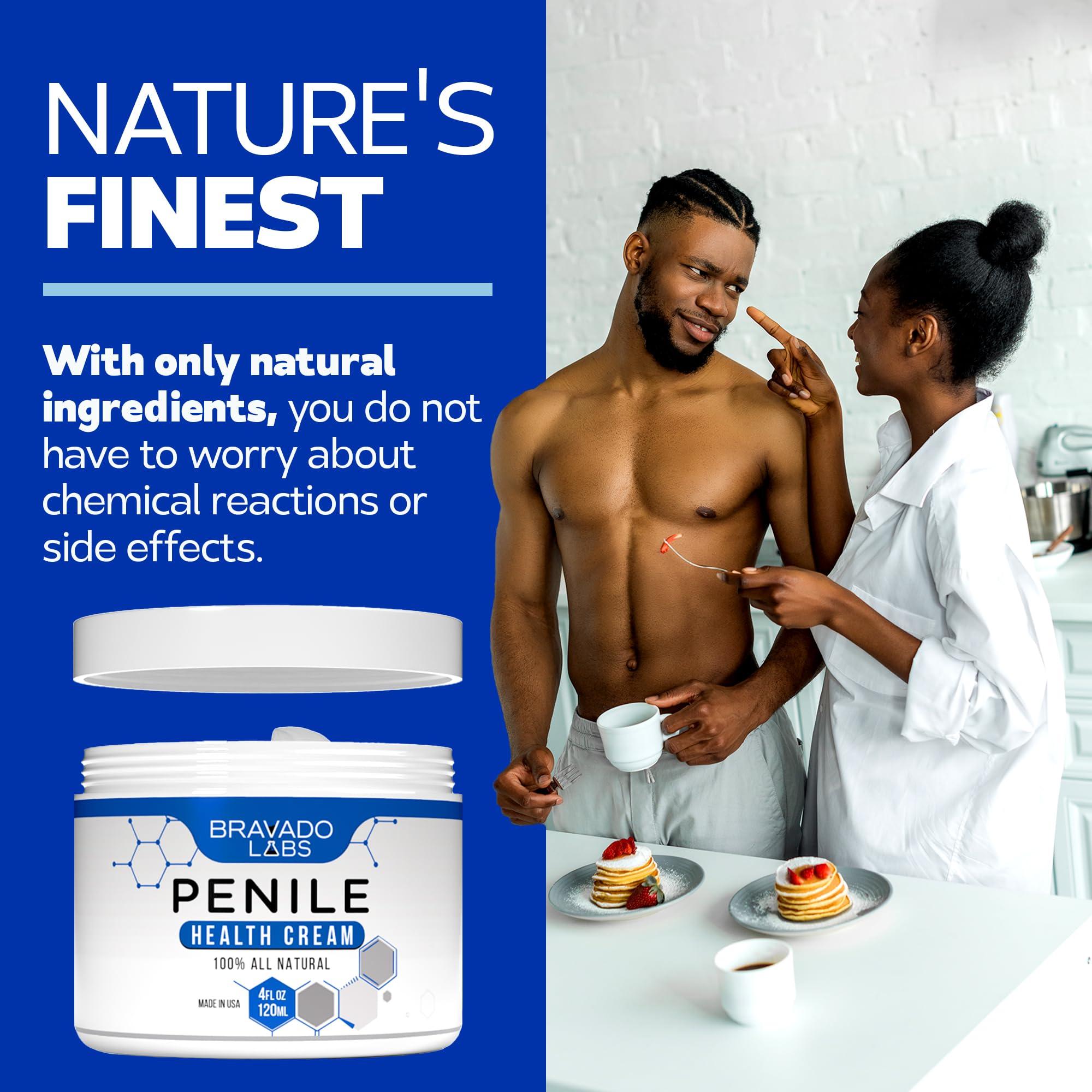 Bravado Labs Bravado Labs Premium Penile Health Creme - 100% Natural Cream Lotion for Men's Intimate Health - Redness, Dryness, Anti-Chafing Relief Moisturizer - 4 oz