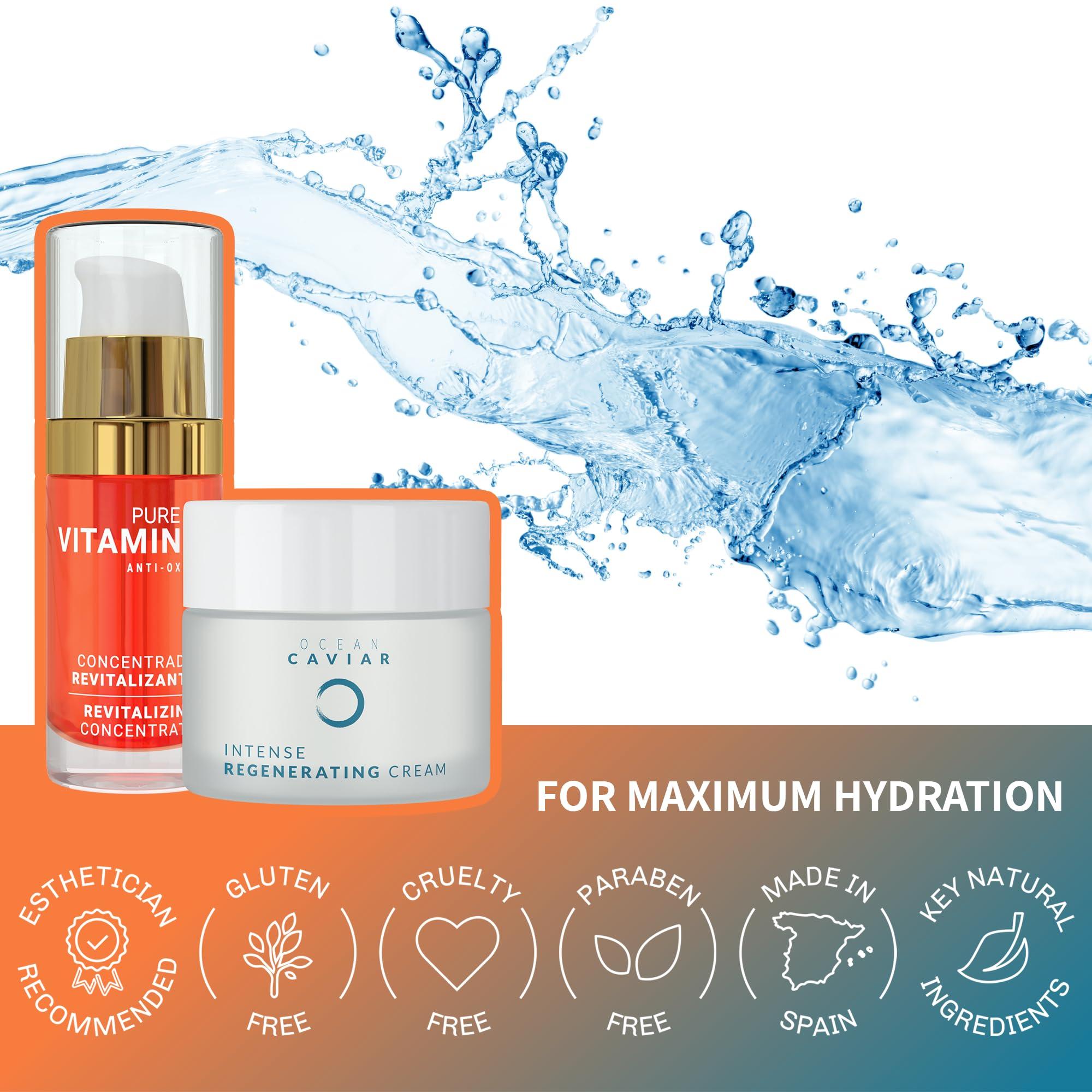Noche Y Dia Noche Y Dia Hydrating and Moisturizing Day and Night Bundle - Vitamin C Serum & Caviar Face Cream