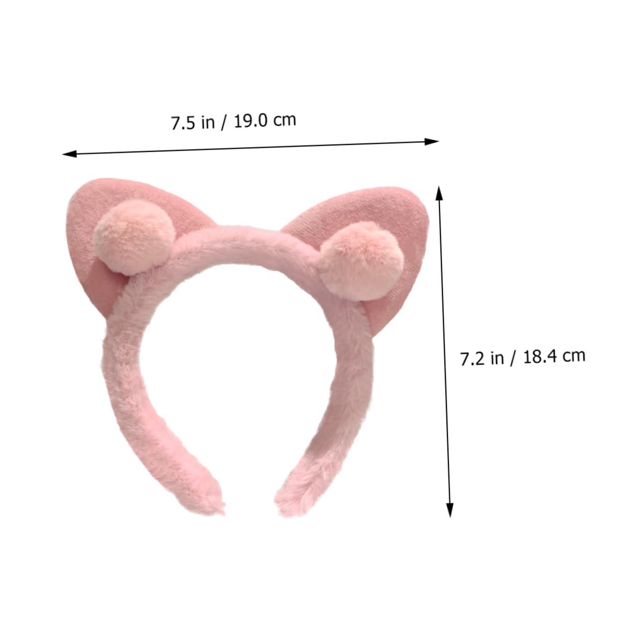 MAGICLULU MAGICLULU 2pcs Cat Ears Headband Cat Ear Headphones Fox Ears Cat Ears Cosplay Cat Ear Headband Cat Collar Black Cat Ears Cat Cat Headband Cats Cat Self Kitten Muffs Abs