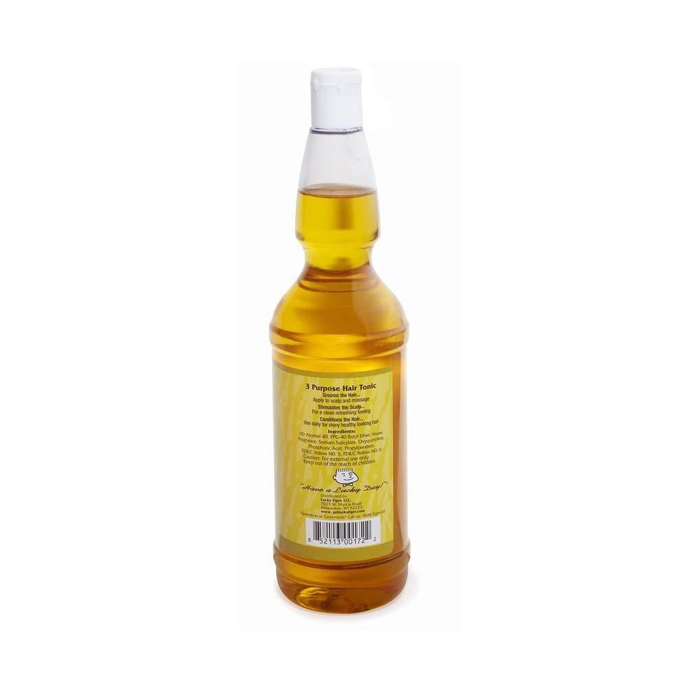 Lucky Tiger LUCKY TIGER Three Purpose Hair Tonic with Fine Oils 16oz/473ml by Lucky Tiger