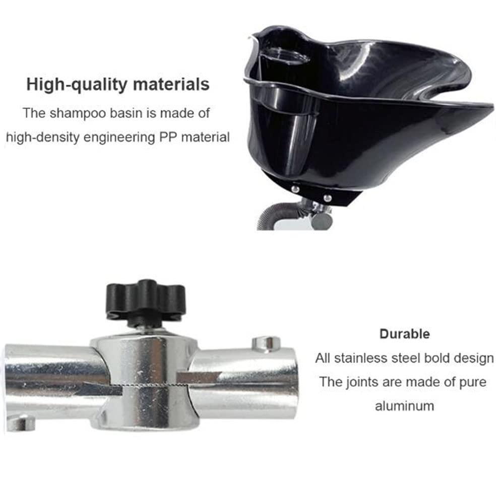 ZJDYDY Adjustable Hair Washing Sink Shampoo Basin-Health Salon Hairdressing Back Wash Portable with Stand, Sink Hair Basin for Barber Shop Beauty Salon