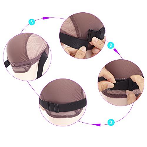 Plobibi 6PCS Elastic Bands for Wigs, Adjustable Straps for Wigs, Wig Elastic Band,Elastic Band for Wigs Edges, Adjustable Elastic Band for Making Wigs, Adjustable Wig Straps for Closure Wigs (1x12inch)