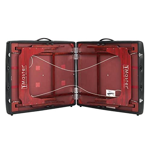 Master Massage Master Massage 31" Montclair Pro Portable Massage Table with Music Master Crescent Round High Fidelity Sound Face Cradle Cushion, Memory Foam Cushioning, Shiatsu Cable Release, Facial Bed