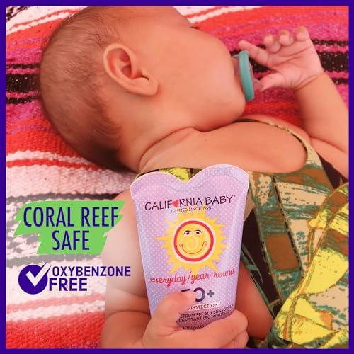 California Baby California Baby Everyday SPF 30+ Sunscreen | Broad Spectrum | Titanium Dioxide | Scented Mineral Sunscreen | Reef Safe Sunscreen | Hypoallergenic Physical Sunscreen | 82g / 2.9oz