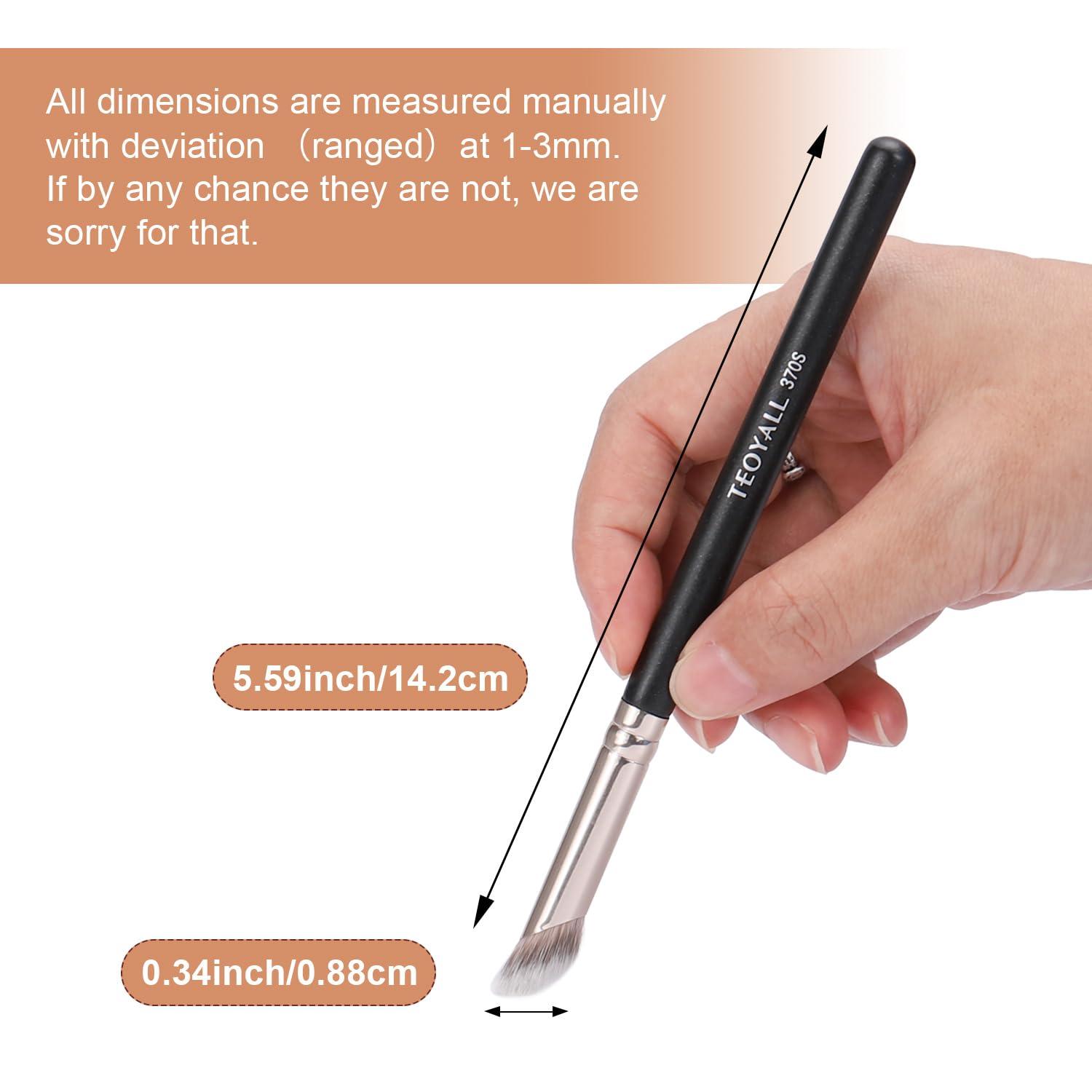 TEOYALL TEOYALL Mini Nose Contour Brush, Synthetic Under Eye Concealer Brush for Blending Setting Buffing with Liquid, Cream and Powder Cosmetic (370S)