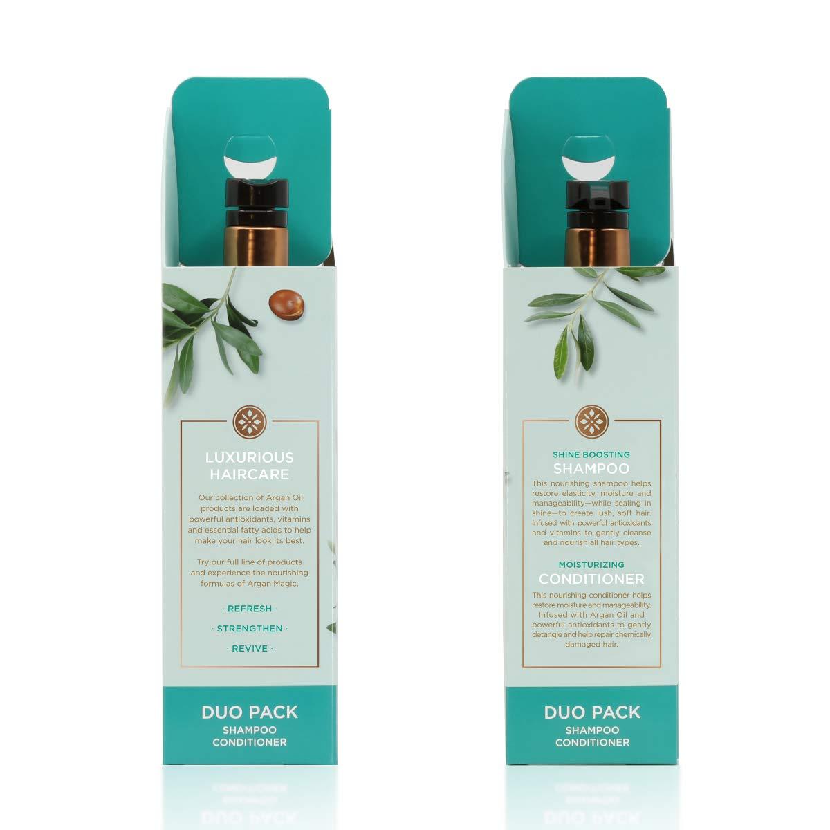 Argan Magic Argan Magic Shine Boosting Shampoo & Moisturizing Conditioner Duo - Gently Cleanses, Boosts Shine, Controls Frizz, Restores Moisture, Detangles | Made in USA, Paraben Free, Cruelty Free (32 oz)