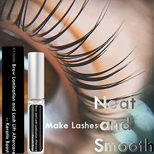 Libeauty Brow Lamination and Lash Lift Nutrition Clear Eyelash Perm Aftercare Save Burning Eyelash & Eyebrow, Keratin Boost Care Fix Messy Brows/Lashes into Neat Look for 8 Weeks