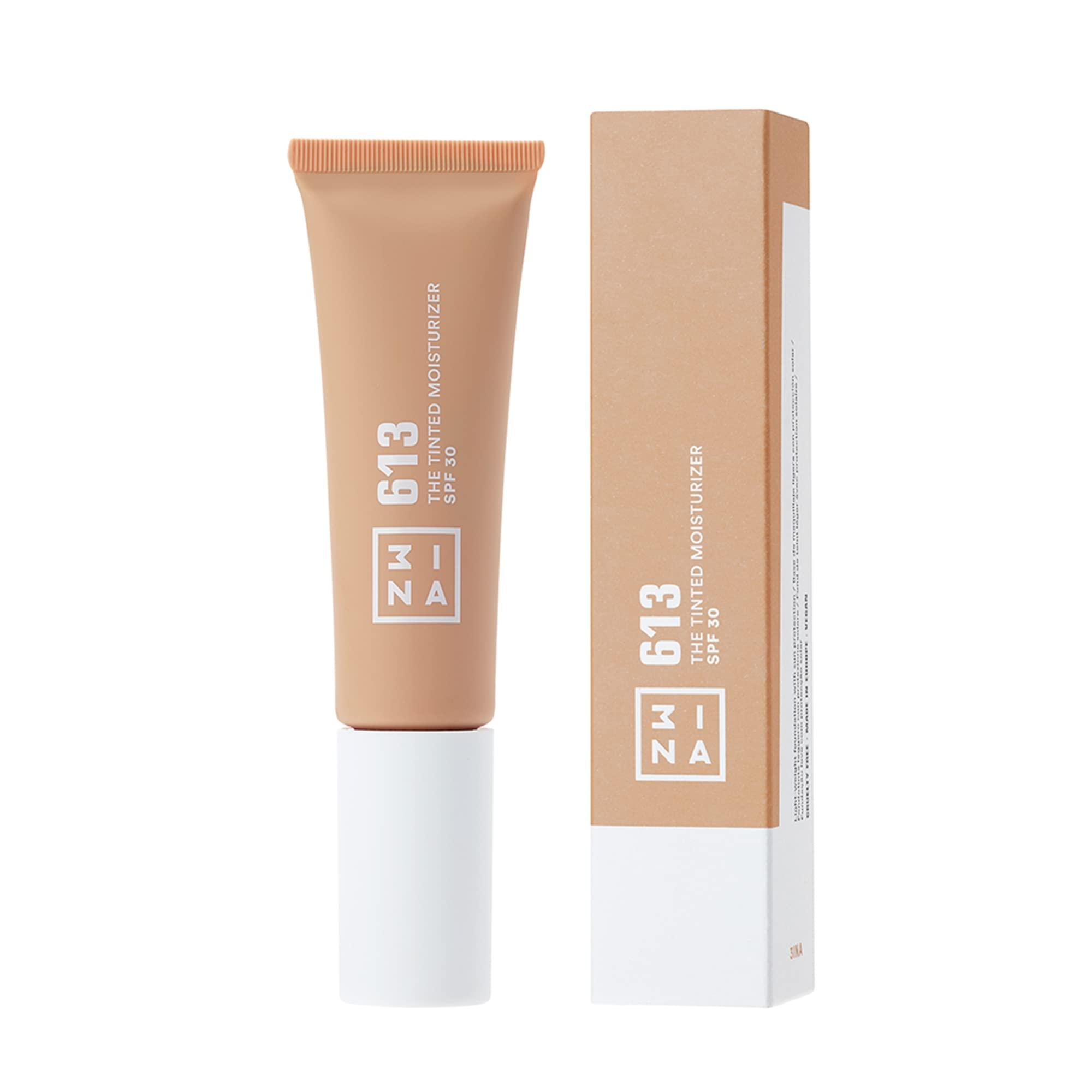 3INA 3INA 613 Tinted Moisturizer for Face with SPF 30 - Nude - BB Cream with Light to Medium Coverage - Hyaluronic Acid Moisturizer for All Skin Tones - Vegan, Cruelty and Paraben Free Make Up - 1 oz