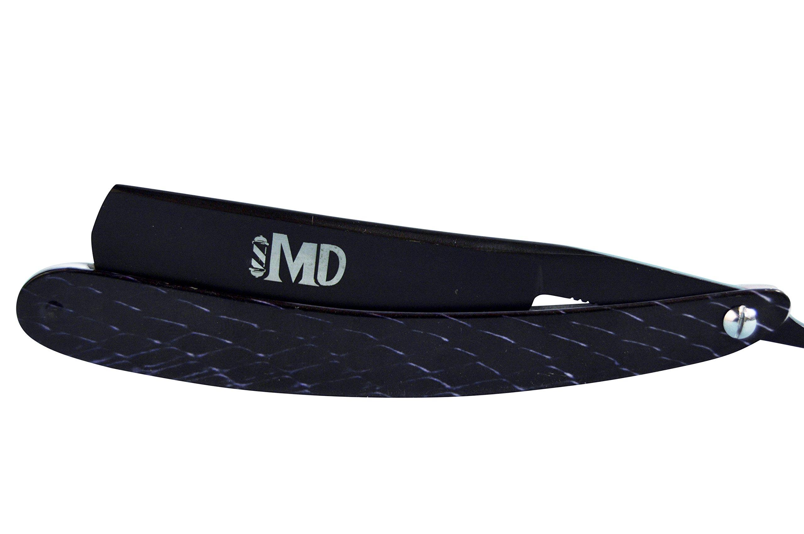 MD Barber ~Shave Ready~ MD Black Cobra Straight Razor (Black)