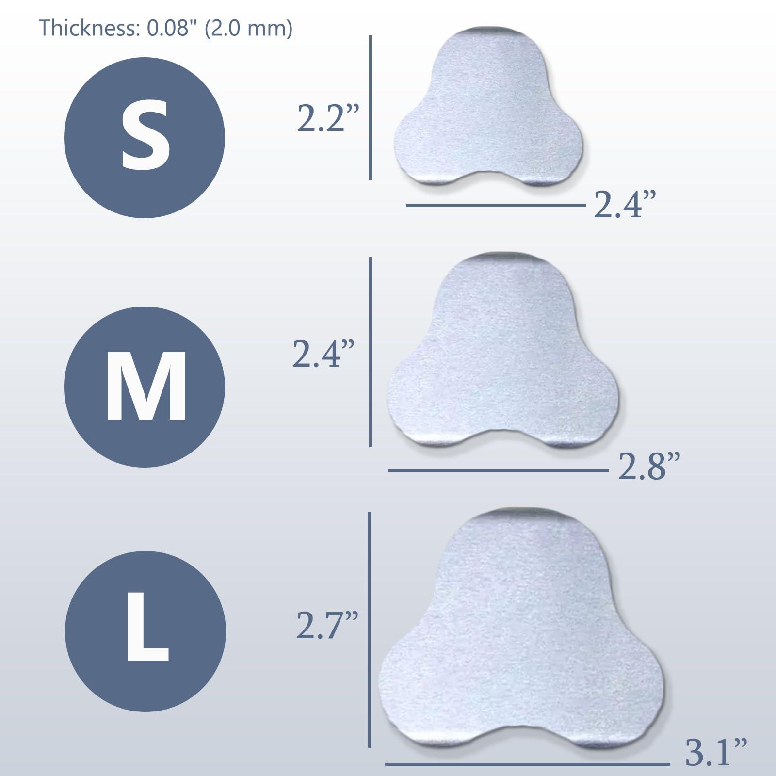 MUROCEA MUROCEA Aluminum Nasal Splints, External Nose Support Protector for Rhinoplasty Septoplasty Sur-gery, Nose Brace Fracture, ENT, Orthopedic Immobilization, Sliver, 5PCS (M)