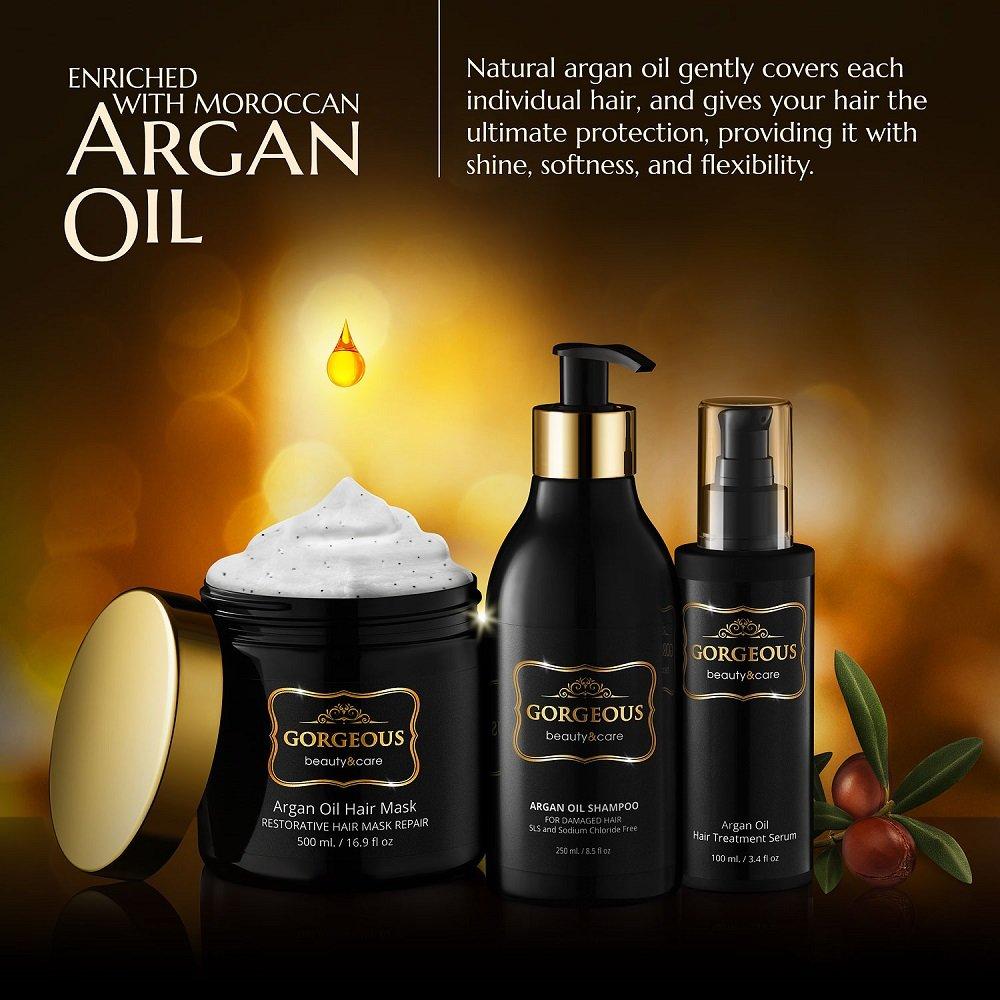 Gorgeous Beauty & Care Gorgeous Beauty & Care Moroccan Argan Oil Hair Treatment New Made In Israel 100ml/3.4oz Free Shipping