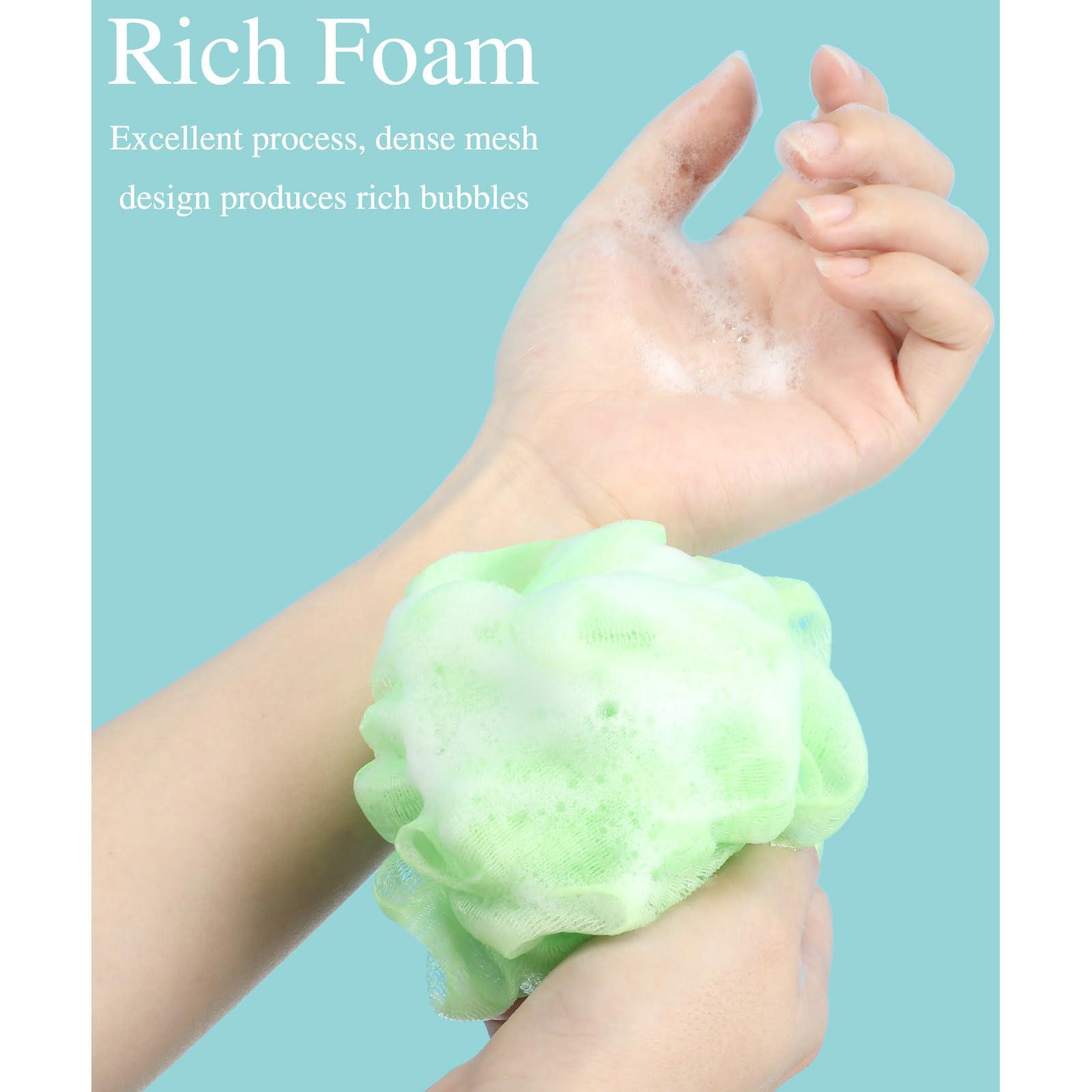 CHENGU CHENGU 80 Pcs Loofah Bulk Sponge Bath Sponges for Shower Bath Luffa Bulk Pouf Shower Puff Wash Body Pouf Mesh Loofah Exfoliating Body Scrubber for Baby Women Men, 20g