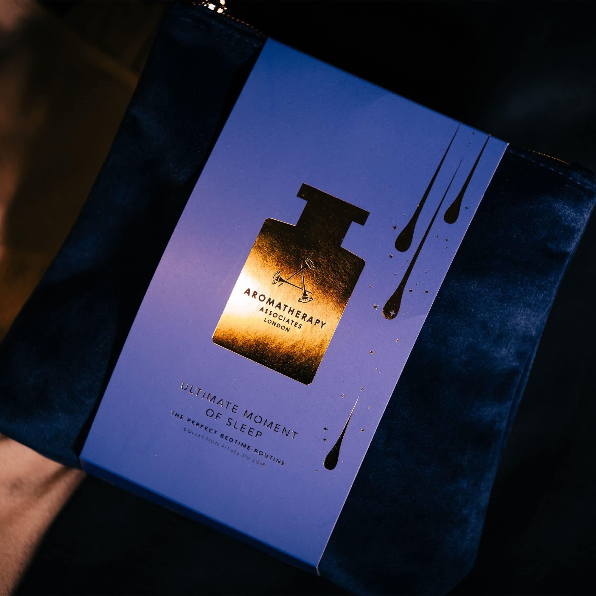 Aromatherapy Associates Aromatherapy Associates Ultimate Moment of Rest. Luxurious Holiday Gift Set Includes Deep Relax Bath and Shower Oil, Restful Mist, Body Butter and Eye Mask in a Velvet Bag (1 count)