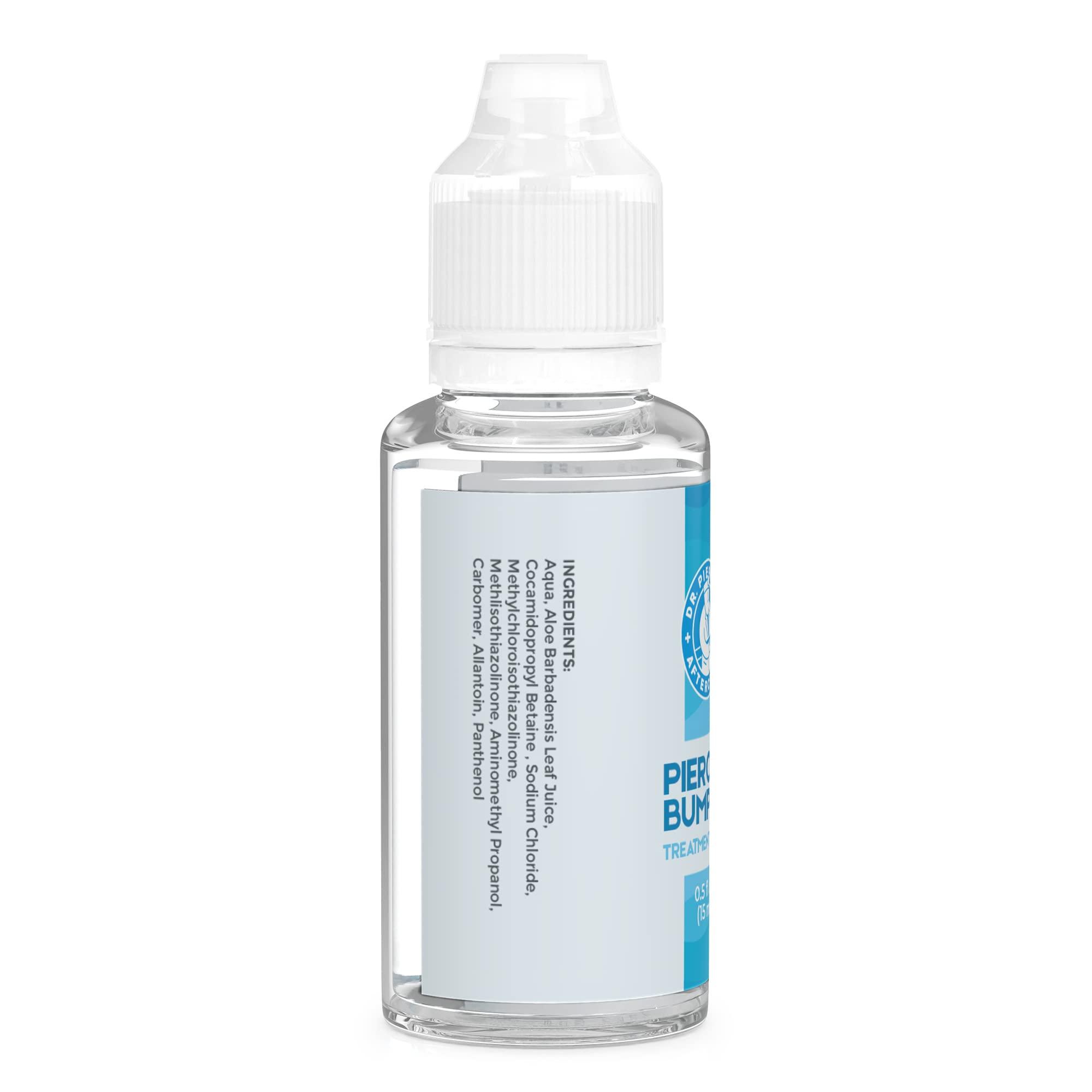 DR. PIERCING AFTERCARE Dr. Piercing Aftercare Keloid Drops Non-Greasy Saline Solution for Keloid Bump Removal for Piercings - Reduce Appearance of Nose Piercing Bump, Nose Ear Lip Belly (15 mL)