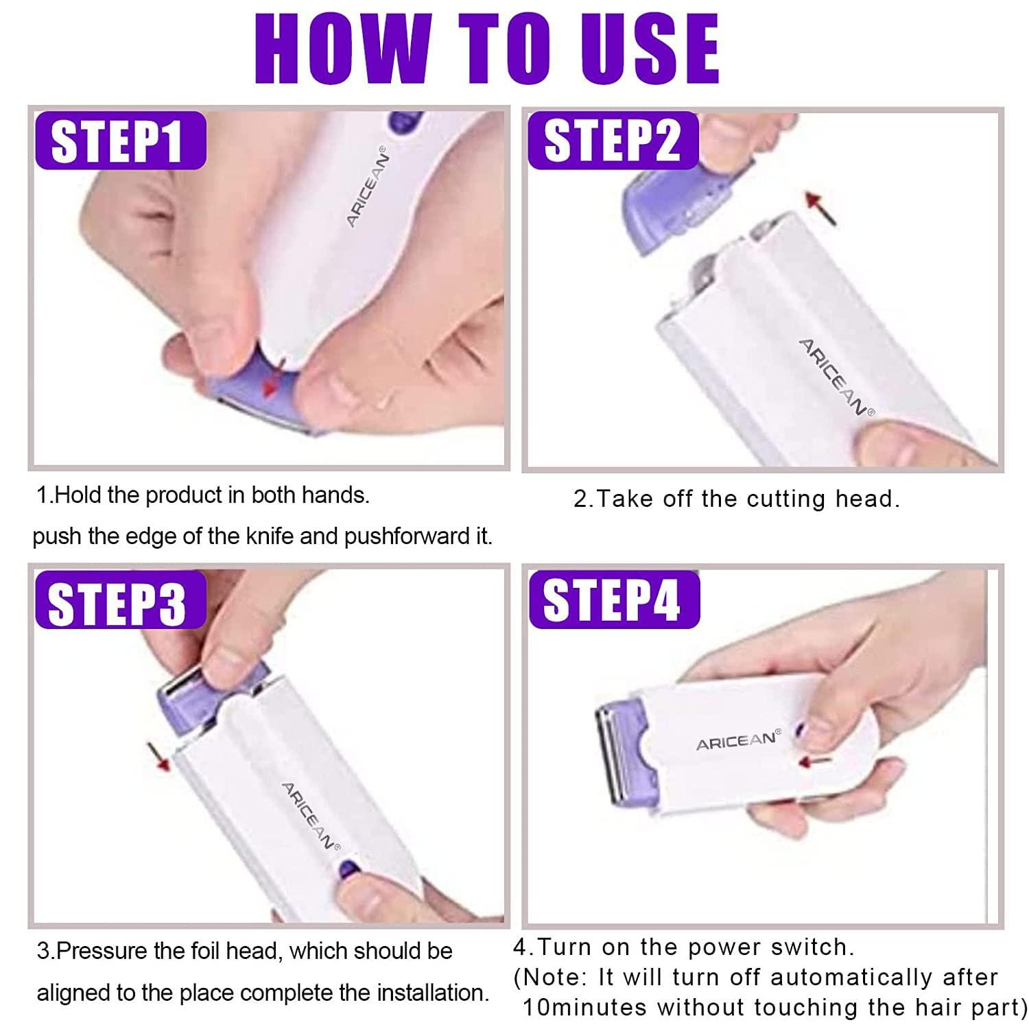 ARICEAN Silky Smooth Hair Eraser,Painless Hair Removal Tool Rechargeable Epilator Smooth Touch Hair Remover,Applicable to Any Part of The Body (1PC)