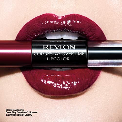 REVLON Revlon ColorStay Overtime Lipcolor, Dual Ended Longwearing Liquid Lipstick with Clear Lip Gloss, with Vitamin E in Pink, 24/7 Pink (530), 0.07 oz