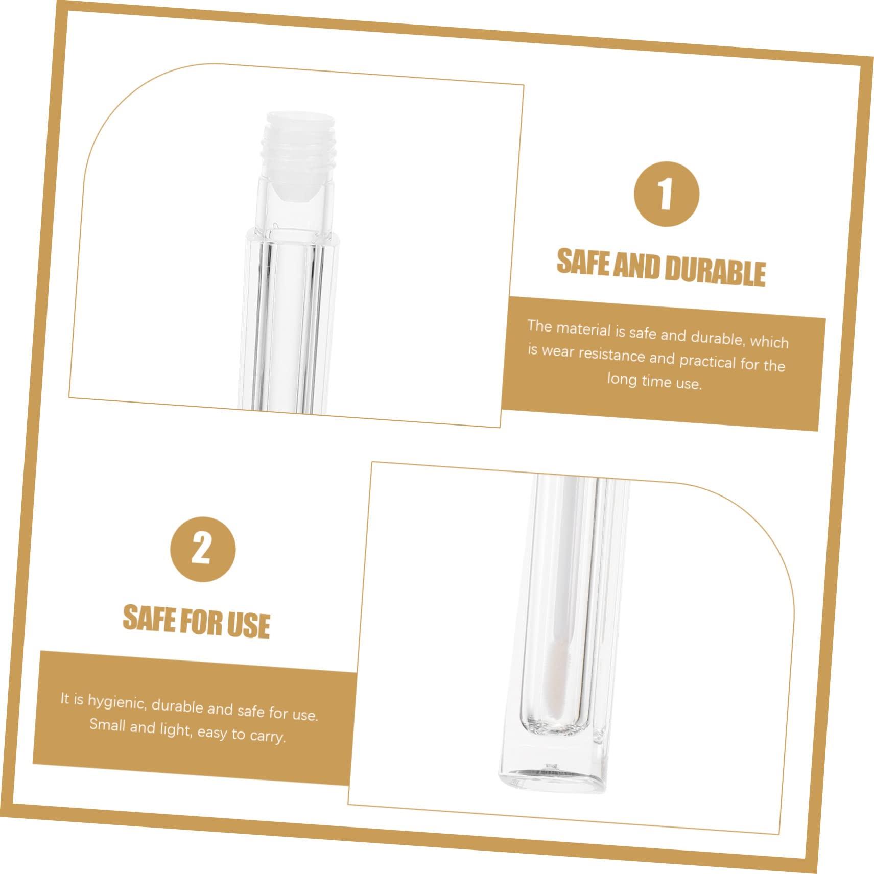 Beaupretty Beaupretty Diy Lip Gloss Tubes 15pcs 5ml Empty Lip Gloss Containers Triangular Rose Gold Lids for Cosmetics