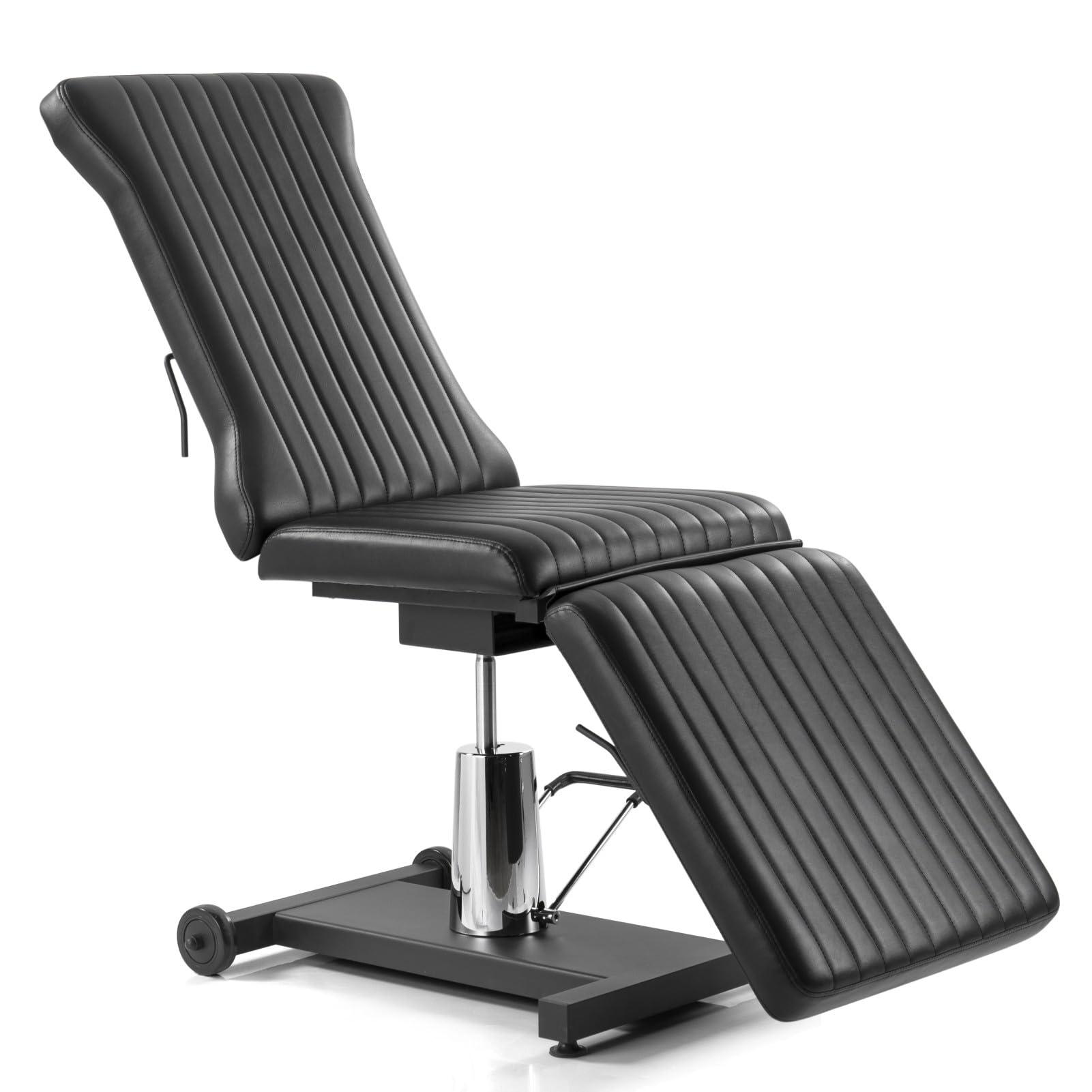 TATARTIST TATARTIST Tattoo Chair for Client Hydraulic Tattoo Bed 360 Swivel Esthetician Bed Massage Table Adjustable Height and Angle Tattoo Studio Salon Equipment (Black)