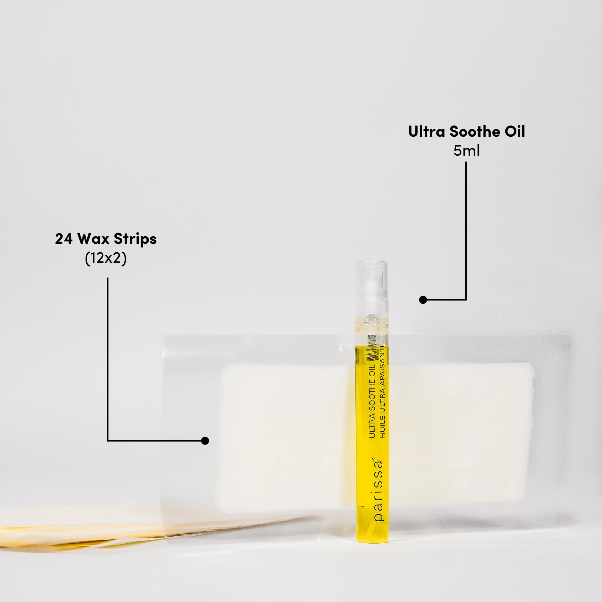 Parissa Parissa Legs & Body 24 Biodegradable Wax Strips Kit for At-Home Hair Removal with Ready-to-Use Large Wax Strips for All Hair Types, Pink (PW-ST40)