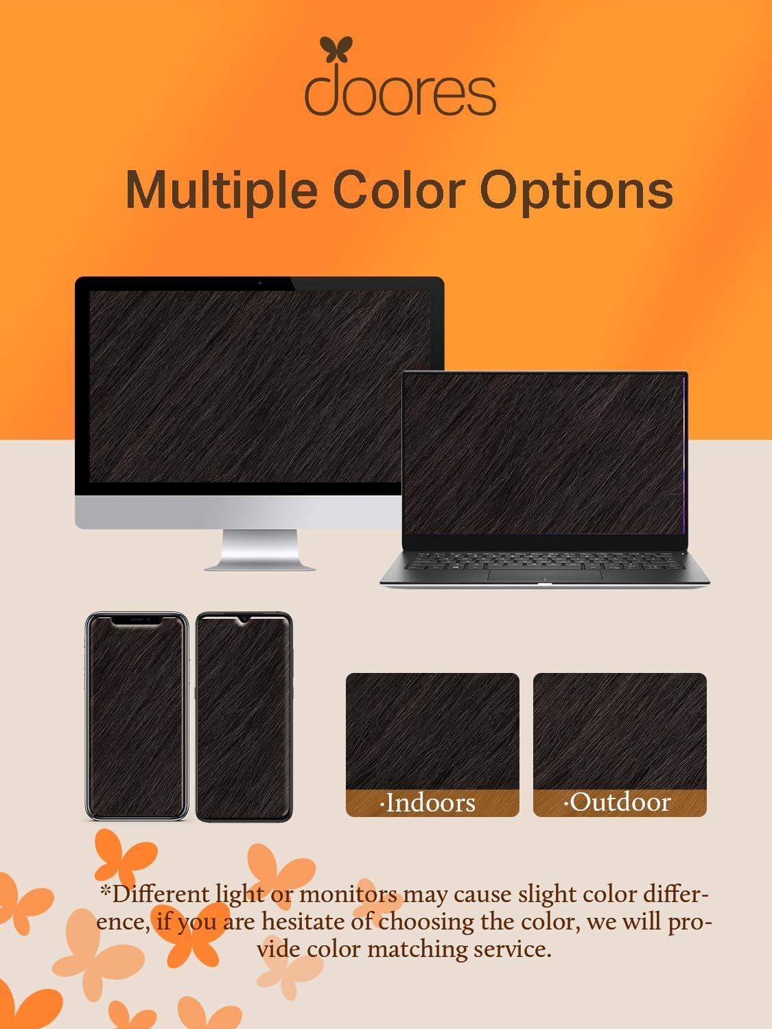 DOORES DOORES Sew in Hair Extensions Weft Hand Tied Hair Extensions, 18 Inch Dark Brown 50g, Sew in Hair Extensions Bundles